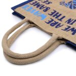 Printed Jute Bag - We are Waves - Blue - immagine 6