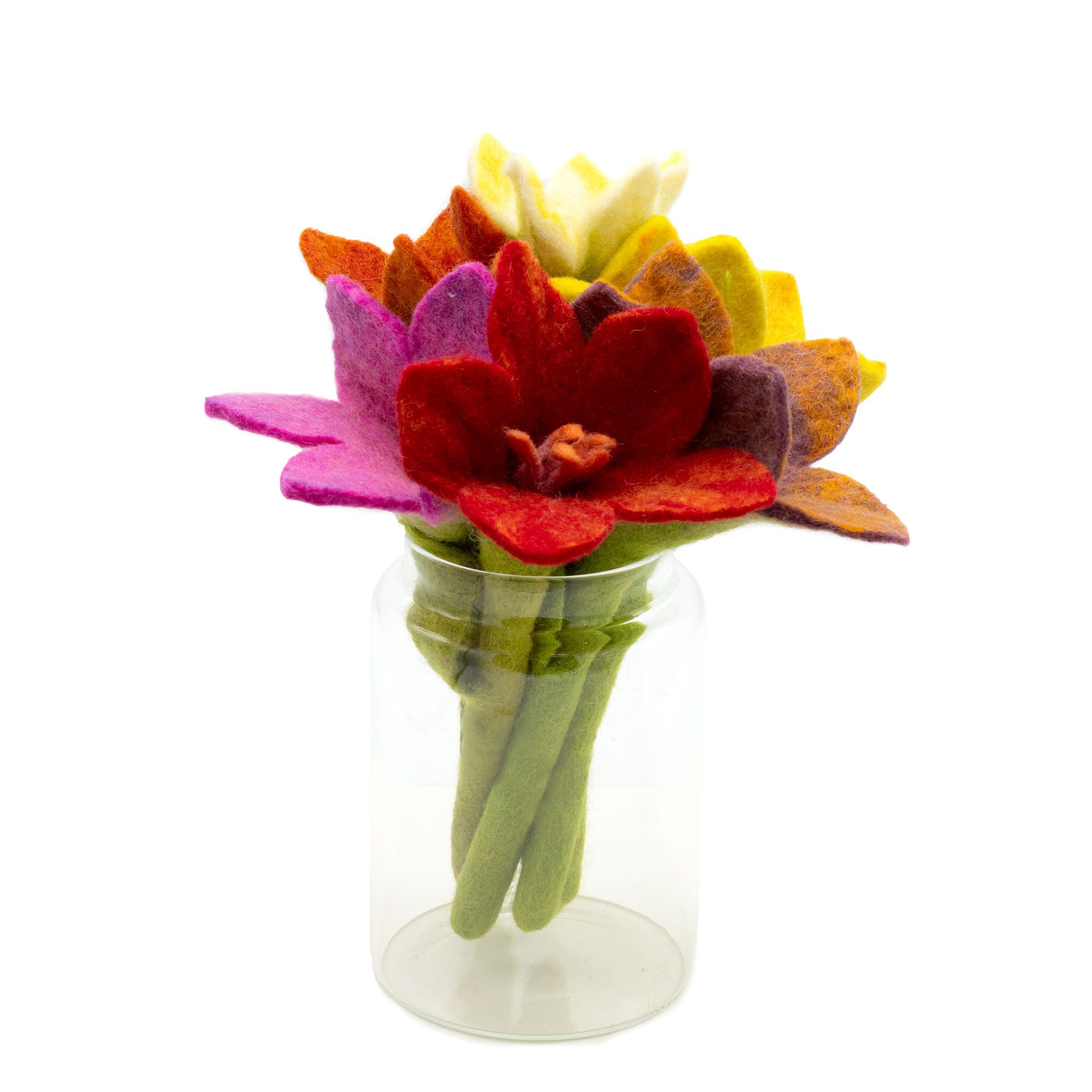 bG9jYWw6Ly9tZWRpYS8xRy9KQy82MFIzMEMxRzZXVDNKQzFHLzI4YWZhOTJjLmpwZWc.jpg 6x Felt Flowers - Lily (assorted colours) - immagine 1