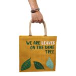 Printed Jute Bag - We are Waves - Blue - immagine 7