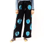 Japanese Style Lounge Pants - Black & Blue - M - immagine 2