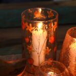 Natural Floral Glass - Tall Vase Candle Holder - Rose - (19x11cm) - immagine 5