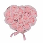 Soap Flower Gift Bouquet - 13 Pink Roses - Heart - immagine 6