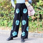 Japanese Style Lounge Pants - Black & Blue - M - immagine 4