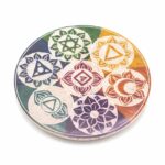 Soapstone Disc Incense Holder 10cm - Seven Chakra - immagine 3