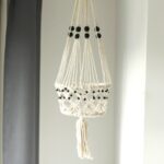 Macrame Pot Holder - Lrg Single Beaded - immagine 2