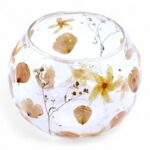 Natural Floral Glass - Large Bowl Candle Holder - Rosa - (12x13cm) - immagine 8