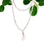 108 Bead Mala - White Quartz - immagine 3