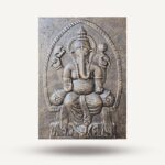 Grand Cadre en Fer Ganpati en Relief Doré Antique - 0,7x1m - immagine 2