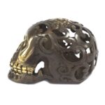 Vintage Brass Skull - Med - immagine 2