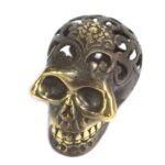 Vintage Brass Skull - Med - immagine 4