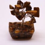 Mini Gemstone Trees On Orgonite Base - Tigereye (15 stones) - immagine 6
