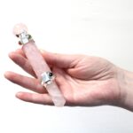 Hexagonal Crystal Healing Wand - 12cm - Rose Quartz - immagine 3