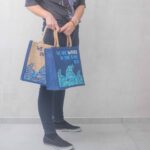 Printed Jute Bag - We are Waves - Blue - immagine 11
