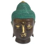 Large Classic Brass Buddha Head - immagine 2