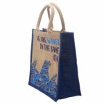 Printed Jute Bag - We are Waves - Blue - immagine 2