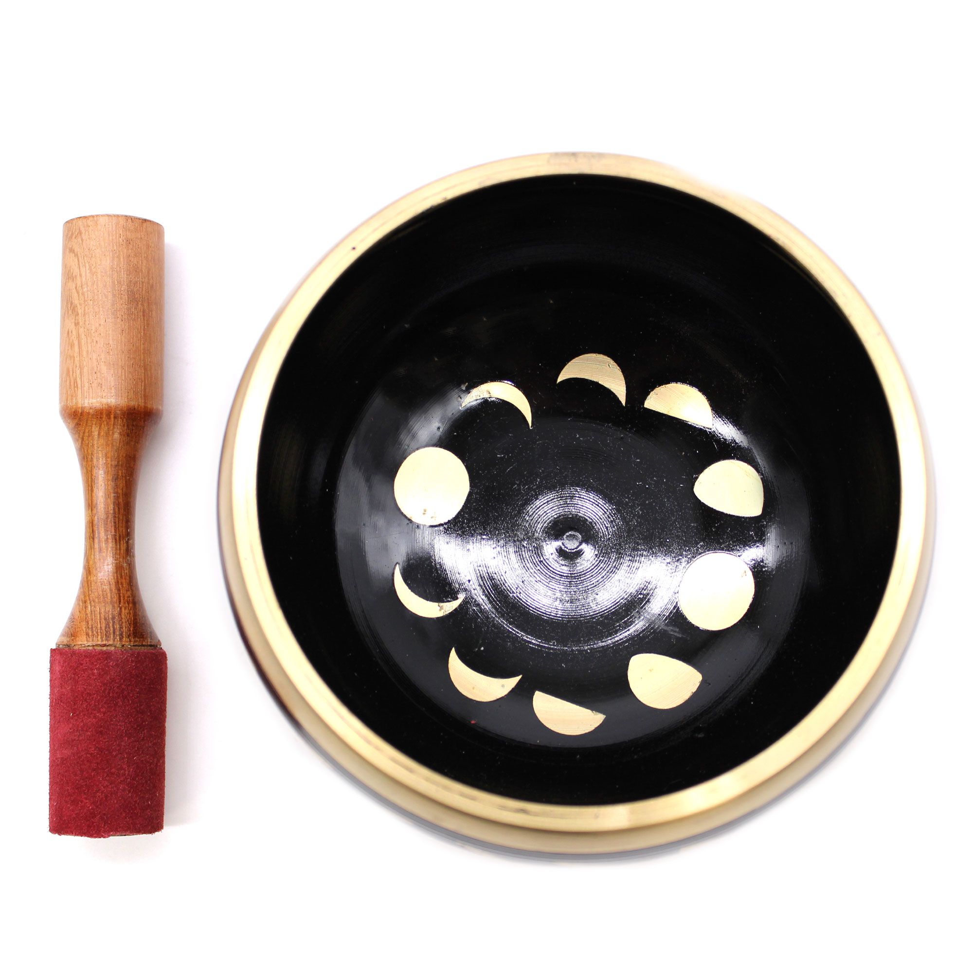 bG9jYWw6Ly9tZWRpYS9TUS8yRC82MFIzMEMxRzZSVksyRFNRLzY3Mjc0NWNiLmpwZWc-1.jpg Lrg Moon Phase Singing Bowl Set- Black 14cm - immagine 1