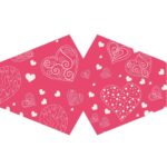 Reusable Fashion Face Covering - Pink Hearts (Adult) - immagine 3