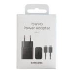 SAMSUNG ALIMENTATORE SUPER FAST CHARGING 15W USB-C +CAVO1M BLACK