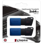 KINGSTON PENDRIVE USB-A 3.264GB DTXM/64GB-2P NERO/BLU 2 PZ
